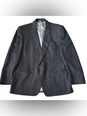 Authentic GIVENCHY Men's Dark Charcoal Pinstripe Blazer